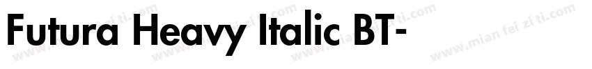 Futura Heavy Italic BT字体转换